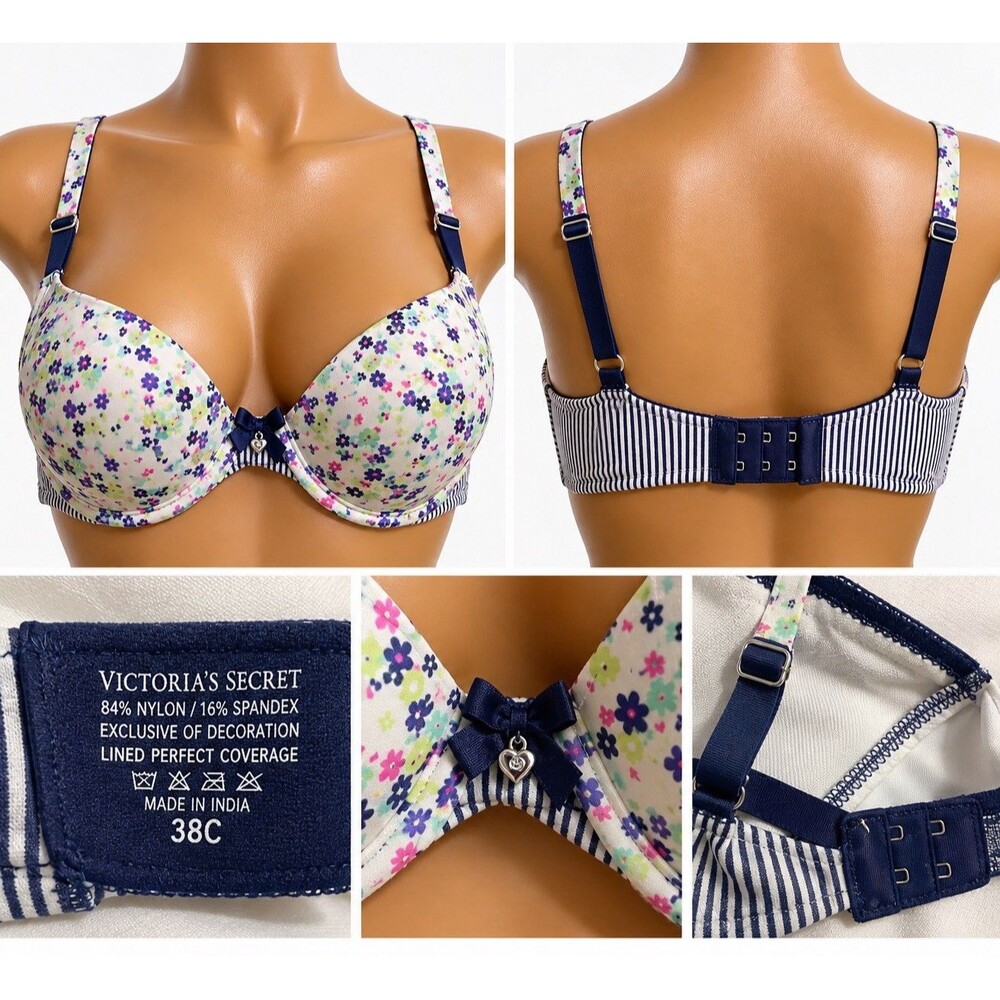 Victoria’s Secret Size 38C Floral Underwire Padded Underwire Multicolor